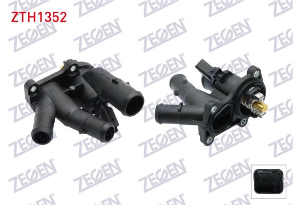 ZEGEN ZTH1352 | Termostat Komple (Contalı) 98 C Ford Focus II 1.6 2004-2012 / C-Max 1.6 2007-2010