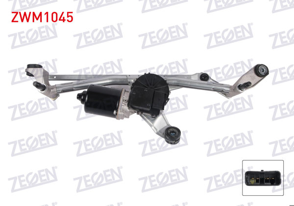 ZEGEN ZWM1045 | Silecek Motoru On 12V Mekanızmalı Renault Megane II 2002-2008