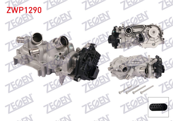 ZEGEN ZWP1290 | Devirdaim Audi A1 / A3 / Q2 / Q5 / Volkswagen Golf / Passat / Polo / Caddy / T-Roc / Tiguan / Seat Leon / Ibiza / Arona / Ateca / Tarraco / Skoda Superb / Octavia / Karoq / Kamıq / Scala 1.0, 1.5 TSI