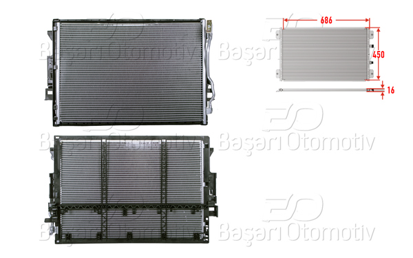 WISCO 3143065-00 | Klima Radyatörü 686X450x16 Mercedes-Benz 221 05 >