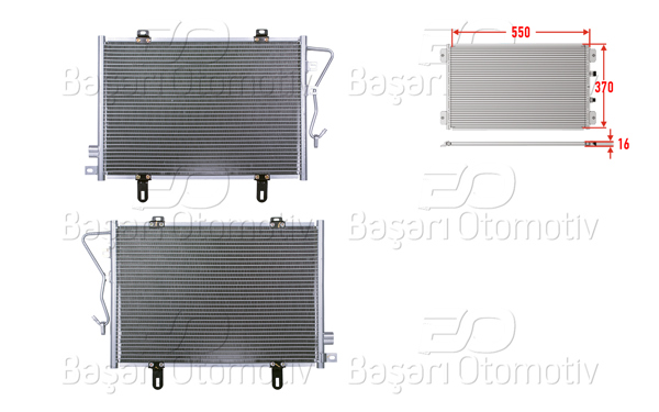 WISCO 3143348-00 | Klima Radyatörü 550X370x16 Renault Clio B 98 >