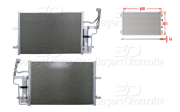 WISCO 3143482-00 | Klima Radyatörü 600X381x16 Mazda3 5 1.3 1.6 2.0 2.3 03-08