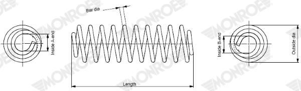 MONROE SE3246 | Helezon Yayı On VW Passat 3B2 1996-2000