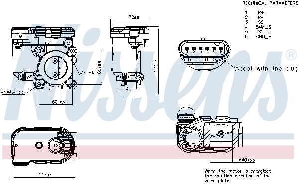 NISSENS 955322 | Gaz Kelebegı Mercedes M282.914 Renault Austral Captur II Clio V Duster II Koleos II Yeni Kangoo Talisman 1 3 H5h
