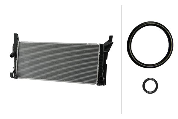 HELLA 8MK366301-941 | Motor Su Radyatörü BMW B37 F45 F46 F48 Mini F56 F55 F57 F60