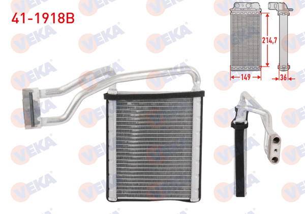 VEKA 41-1918B | Kalorifer Radyatörü Brazing Ford Transit (V363) 2013 -