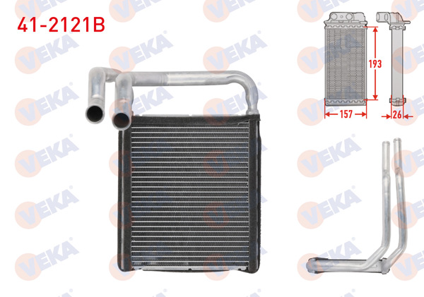 VEKA 41-2121B | Kalorifer Radyatörü Brazing Hyundai Accent Blue 1.6 CRDI 2012 -