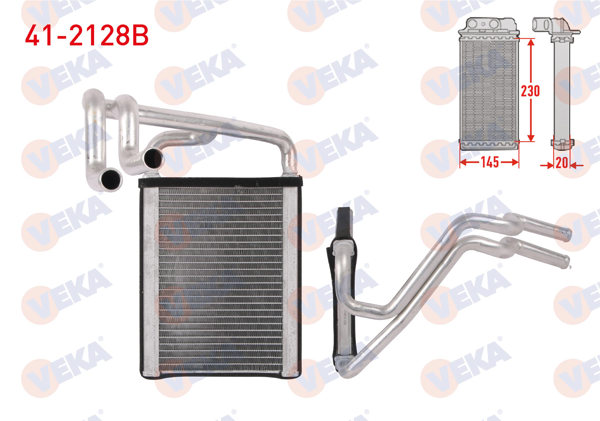 VEKA 41-2128B | Kalorifer Radyatörü Brazing Hyundai Ix35 (Lm, El, Elh) 1.6-2.0 2010-/ Kia Sportage III (Sl) 1.6 GDI-2.0 CRDI 2011 -