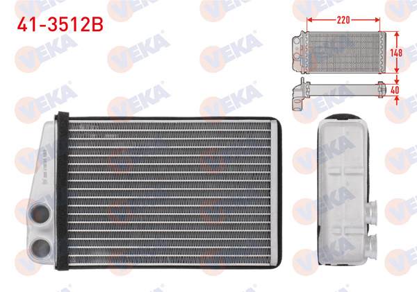 VEKA 41-3512B | Kalorifer Radyatörü Brazing Renault Megane II (Bm0 / 1,Cm0 / 1) 1.5 DCI 2002-2008