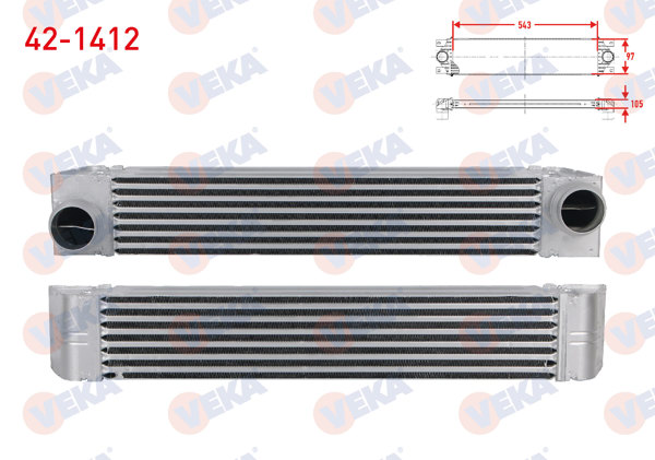 VEKA 42-1412 | Turbo Radyatörü (Intercooler) BMW 5 Serisi (E60) 520 D-525 D-530 D 2003-2010