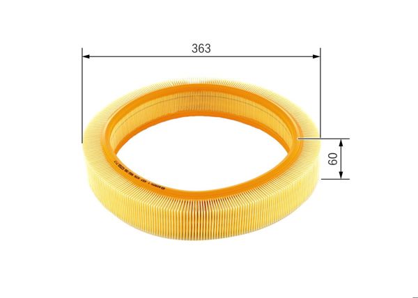 BOSCH 1457429992 | Hava Filtresi (Mercedes M102 190 W201 E 2.0)