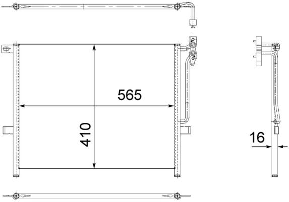 MAHLE AC 502 001S | Klima Radyatörü N40-N42-N45-N46-M43-M52-M54-S54-E46