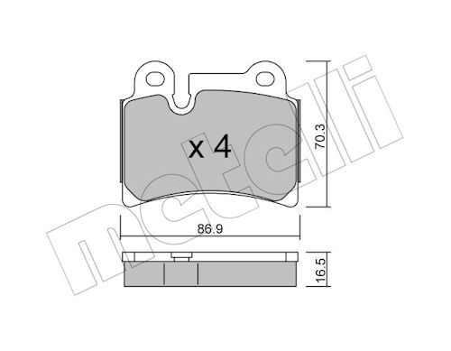 METELLİ 22-0660-0 | Arka Fren Balatası-(VW Touareg 06-10)