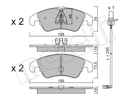 METELLİ 22-0775-4K | Ön Fren Balatası Audi A6 A7 Q5