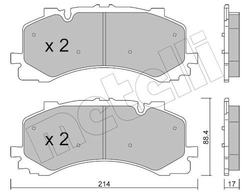 METELLİ 22-1252-0 | Ön Fren Balatası VW Audi