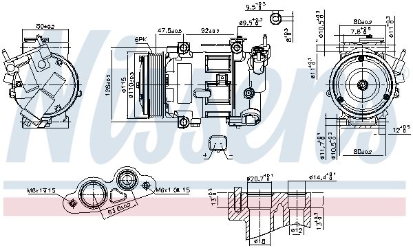NISSENS 890606 | Klima Kompresörü Peugeot 208-2008 I C3 Ds3 1.2 2015 -