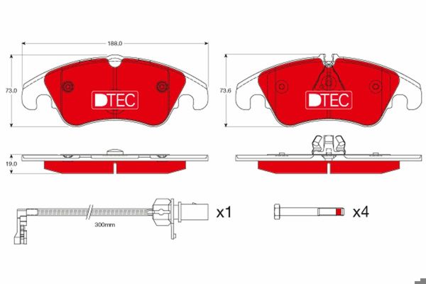 TRW GDB1768DTE | Ön Fren Balatası Audi A4 A5 A6 Q5