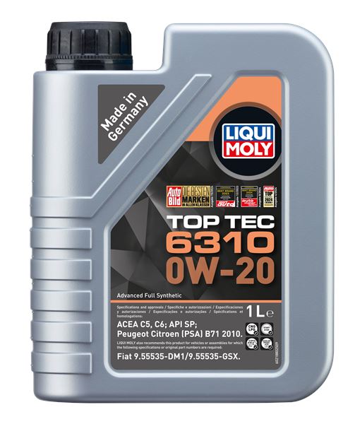 LIQUI MOLY 21880 | Top Tec 6310 Motor Yağı 0W-20 1L (Koli 6 Adet) | 6 Adet