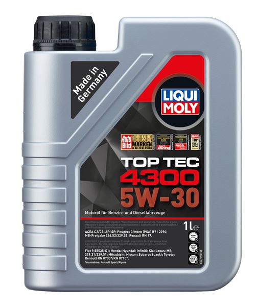 LIQUI MOLY 2323 | Top Tec 4300 Motor Yağı 5W-30 1Litre (Koli 6 Adet) | 6 Adet