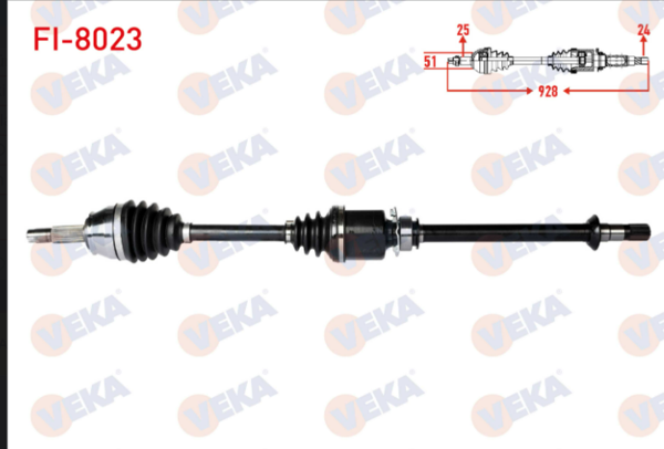 Fiat Doblo 2010- 1.3 Dizel Sağ Aks Komple Veka Marka 