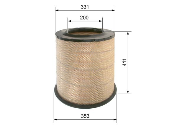 BOSCH F026400034 | Hava Filtresi C34 1500 / 1