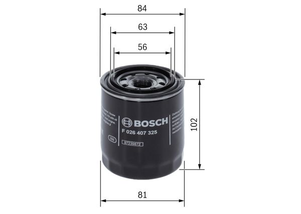 BOSCH F026407325 | Yağ Filtresi