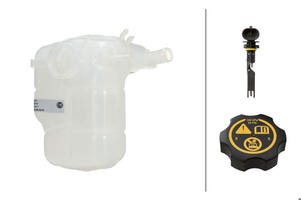 HELLA 8MA366365981 | Radyatör Yedek Su Deposu Opel Astra J Sensörlü Kapaklı