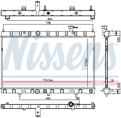 NISSENS 606312 | Radyatör X-Traıl 2.5 13 >