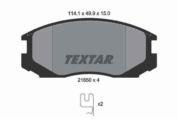TEXTAR 2165001 | Fren Balatası Colt / Lancer 88-96 Ön