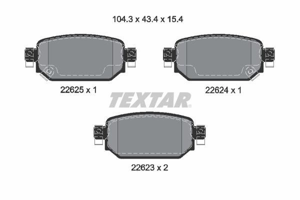 TEXTAR 2262301 | Fren Balatası Mazda 3 13-19 / Cx-3 15 > Arka