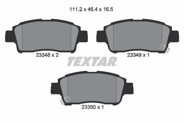 TEXTAR 2334803 | Fren Balatası Yaris 1.0 / 1.4 01-05 Ön