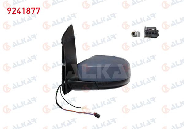 ALKAR 9241877 | Dış Dikiz Aynası Sol Astarlı Isıtmalı Elektrikli Antenlı 5 Pin Volkswagen Caddy 2015-2020