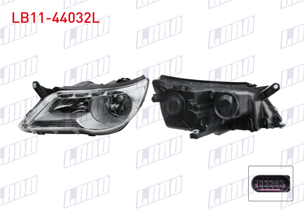 LABO LB11-44032L | Far Sol Volkswagen Tiguan 2008-2015