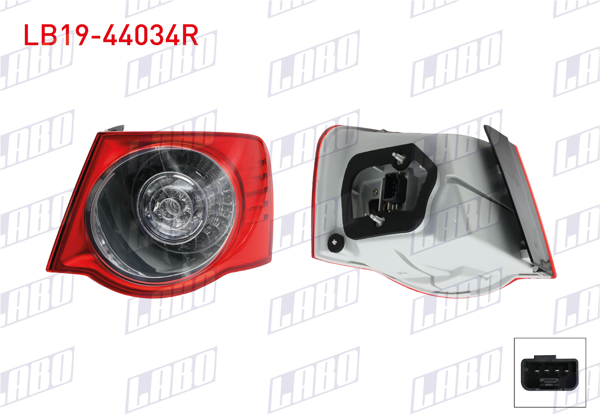 LABO LB19-44034R | Stop Sağ Dış Volkswagen Jetta 2005 -
