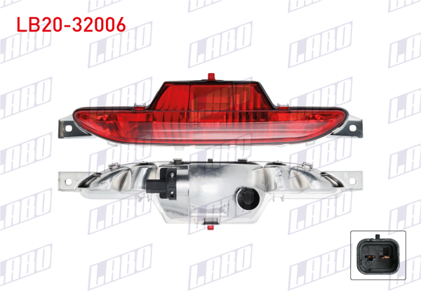 LABO LB20-32006 | Sis Farı Arka Duylu Ve Ampullu Opel Corsa F 2020-2023 / Mokka B 2021-/ Peugeot 208 2012-2019