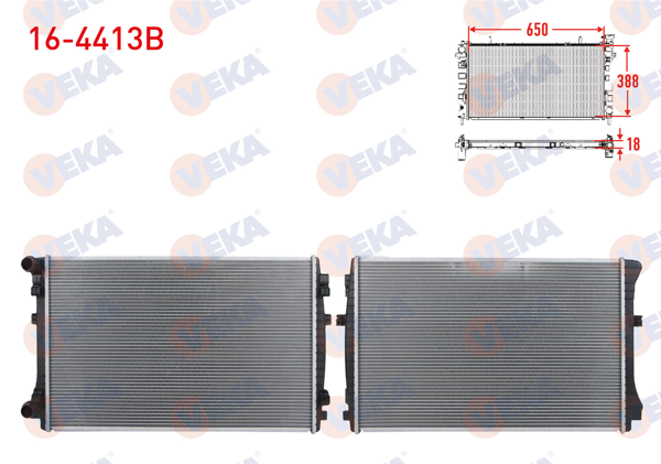 VEKA 164413B | Su Radyatörü 1.6Tdı Clha Ddya