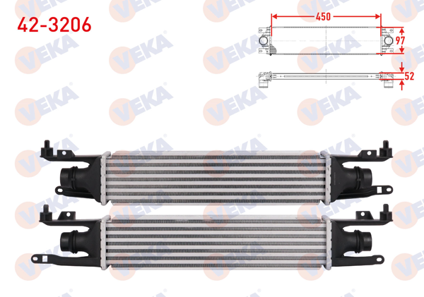 VEKA 42-3206 | Turbo Radyatörü (Intercooler) Opel Corsa D 1.3 CDTI 90 Hp 2006-2014