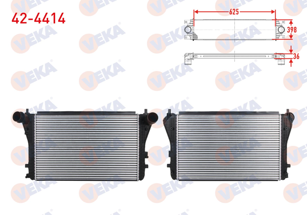 VEKA 424414 | Turbo Radyatörü Jetta III (1K2) 1.6 TDI 2005-2010