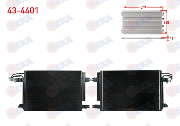 VEKA 434401 | Klima Radyatörü Jetta 2006 >