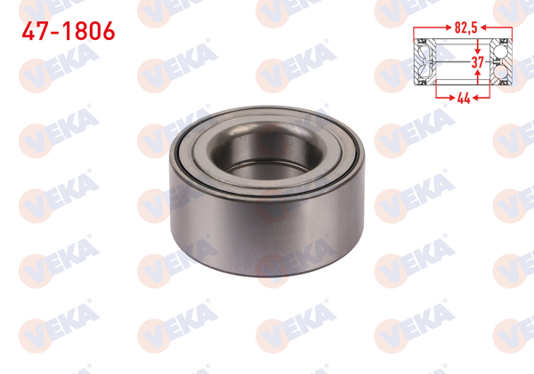 VEKA 47-1806 | On Tekerlek Rulmanı Sol-Sağ ABS Okuyuculu 44×82.50X37 Scudo 1.9 D-1.9 TD-2.0 JTD 1996-2006 / Expert 1.9 D-2.0 HDI 1996-2006 / Jumpy I 1.9 D-2.0 HDI 1994-2007 / Freelander 1.8 16V-2.0 Td4 1998-2007