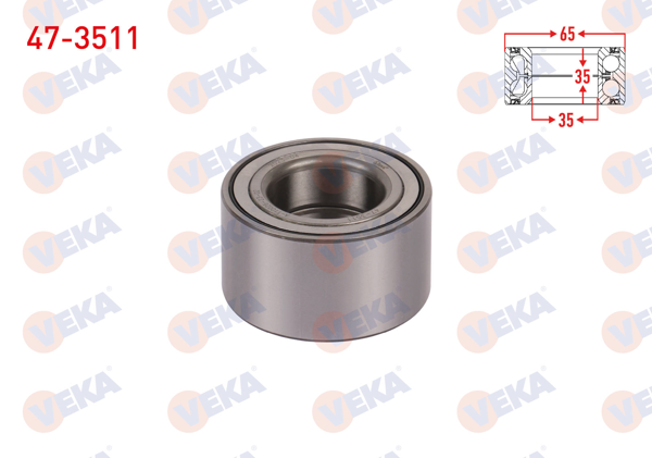 VEKA 473511 | Teker Rulmanı Ön 35X65x35 Renault Clio Kangoo R11 R9 1.4 98 >