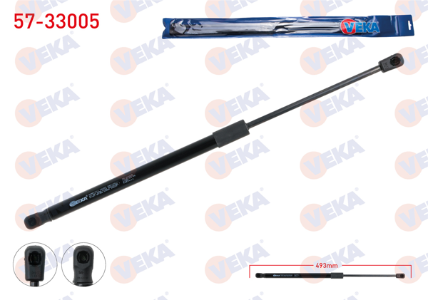 VEKA 57-33005 | Bagaj Amortisörü Peugeot 307 Sw (3H) 2000-2007 | 2 Adet