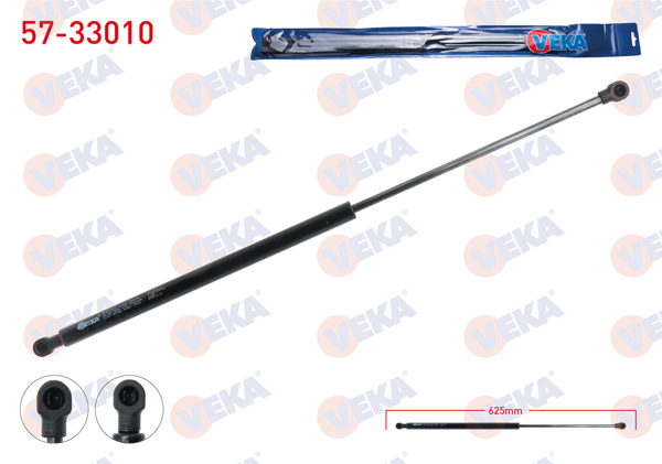 VEKA 57-33010 | Bagaj Amortisörü Peugeot 306 (7B,N3,N5) 4 Kapı 1993-2002 | 2 Adet