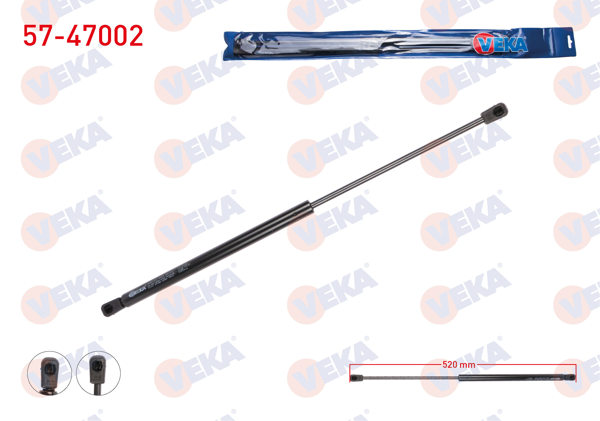 VEKA 57-47002 | Bagaj Amortisörü Dacia Logan Mcv (Ks) 2007-2013 | 2 Adet