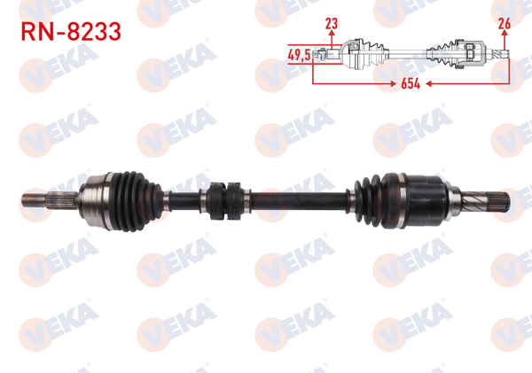 VEKA RN8233 | Komple Aks Sağ On Renault Clıo5 1.0 19 >