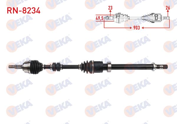 VEKA RN8234 | Komple Aks Sağ On Renault Clıo5 1.0 19 >