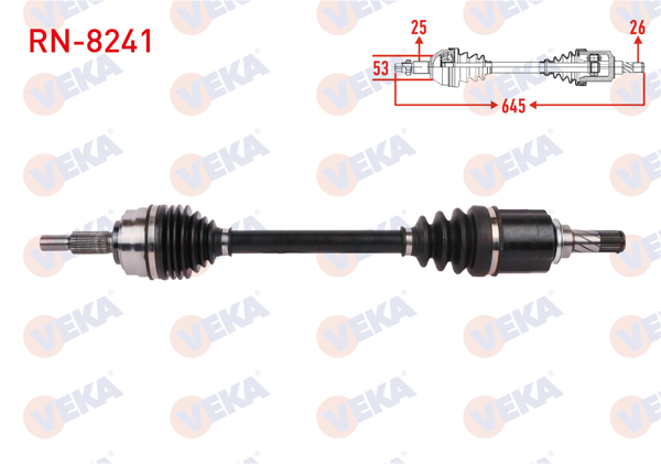 VEKA RN8241 | Komple Aks Sol Ön Renault Clıo5 1.5 DCI 19 >