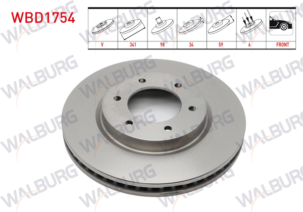 WALBURG WBD1754 | Fren Diski Ön Volkswagen Amarok 2023-| 2 Adet
