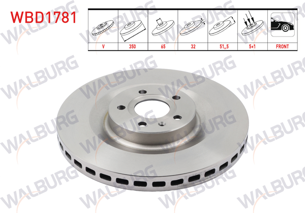 WALBURG WBD1781 | Fren Diski Ön Havalı Togg T10x 2023-| 2 Adet