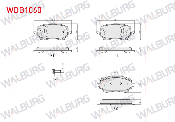 WALBURG WDB1060 | Fren Balata Ön Ford Puma 2019 -
